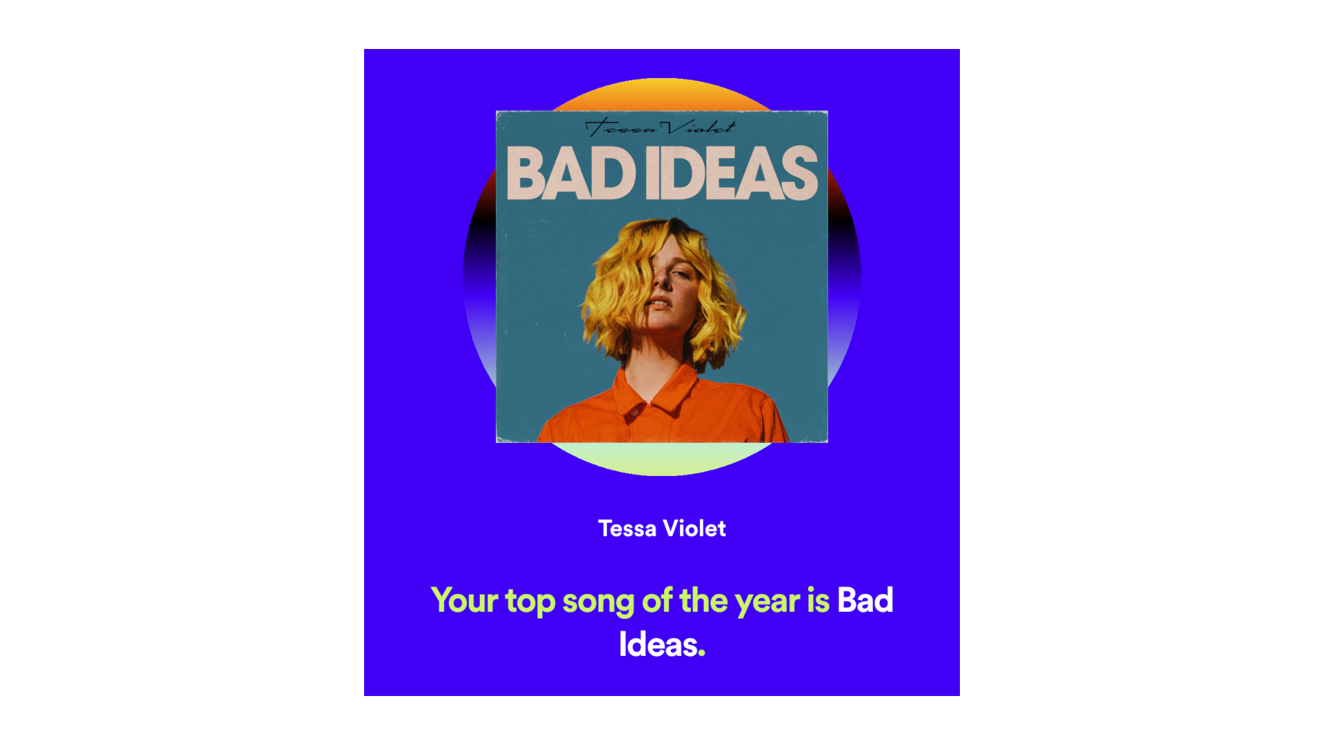 Covering my most played song in 2020 (Bad Ideas – Tessa Violet)